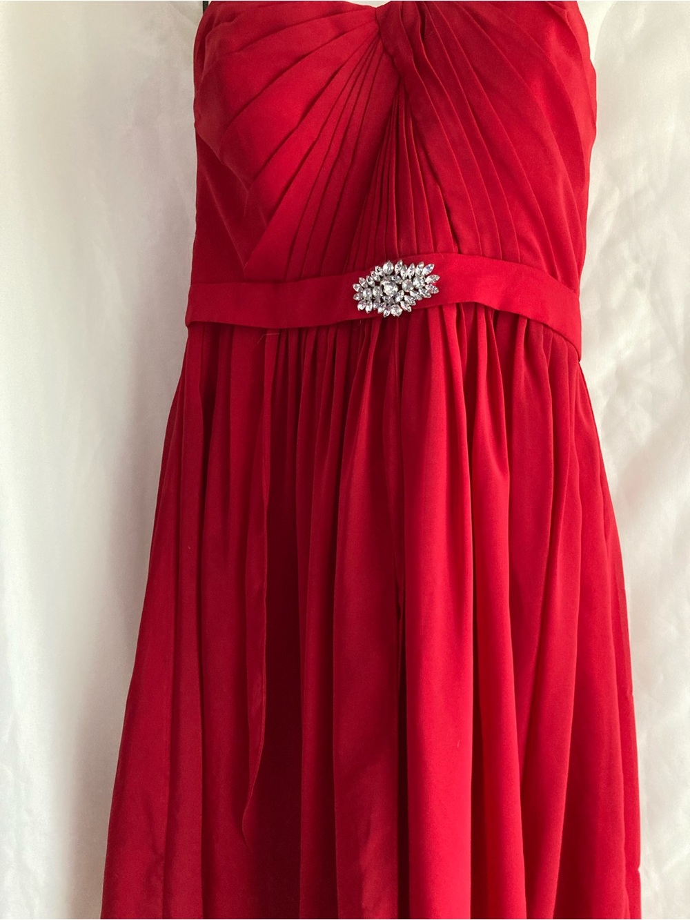 Milano Formals Red Satin Cocktail Dress Size XL/L